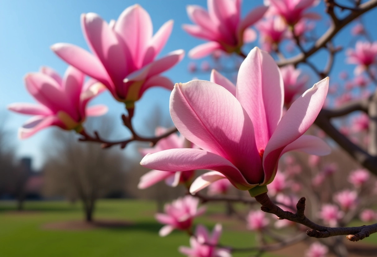 arbres fleurs roses